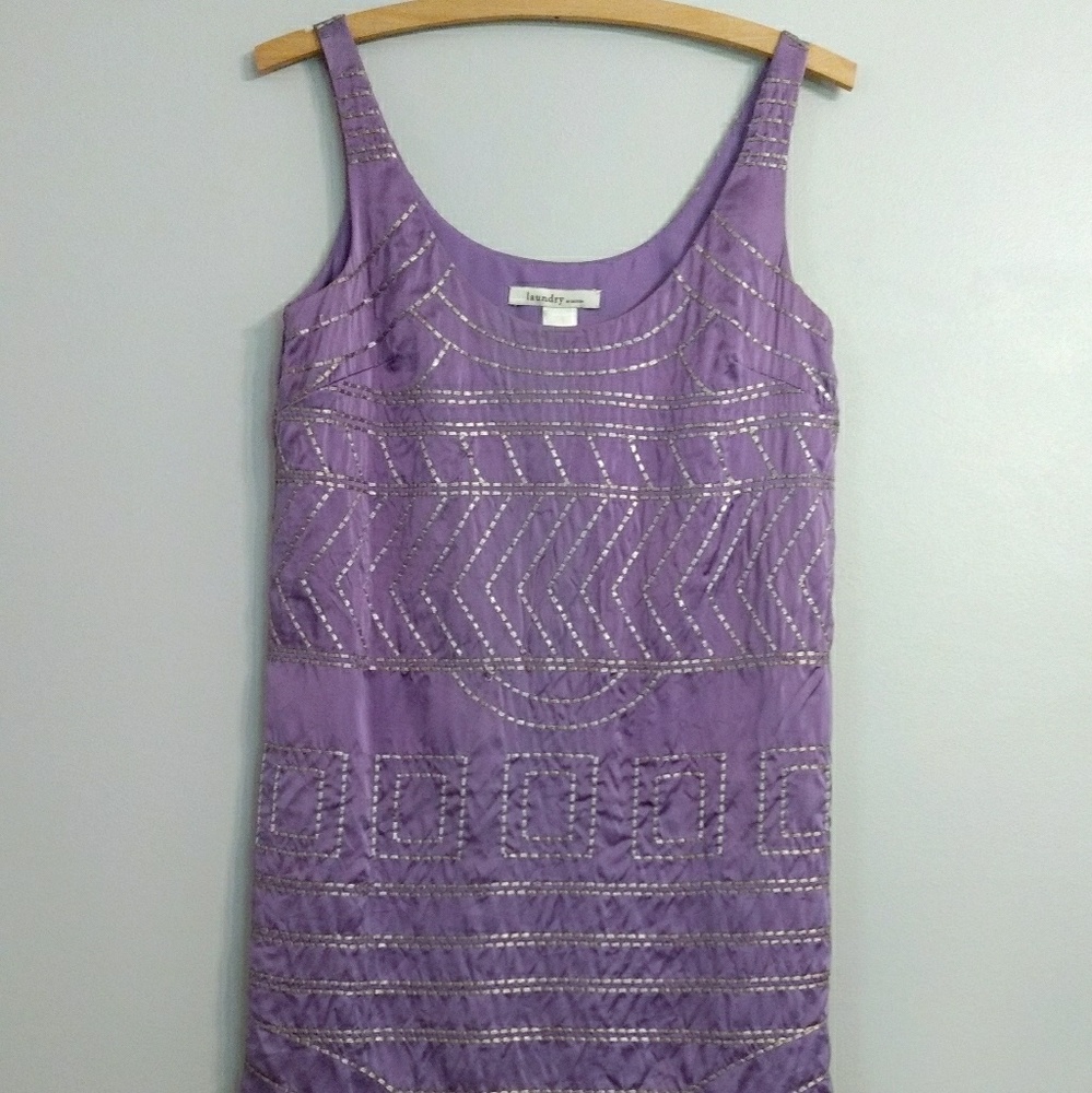 Laundry purple mini shift dress